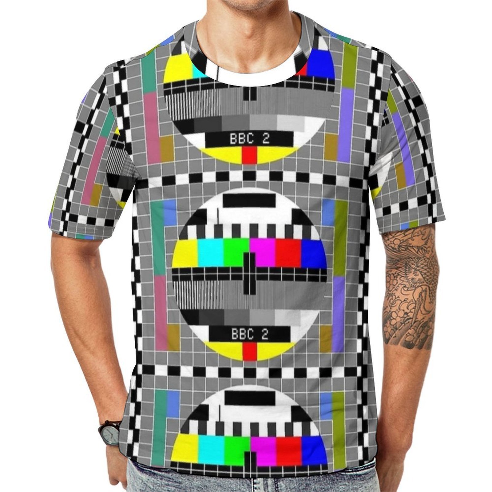 Mens Fashion Style Images - TV Test Image Test Card Print