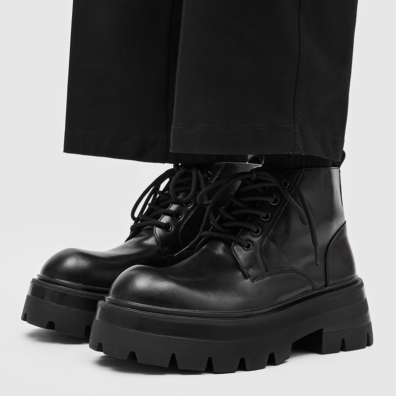 Mens Fashion Dress - men fashion platform boots lace-up original