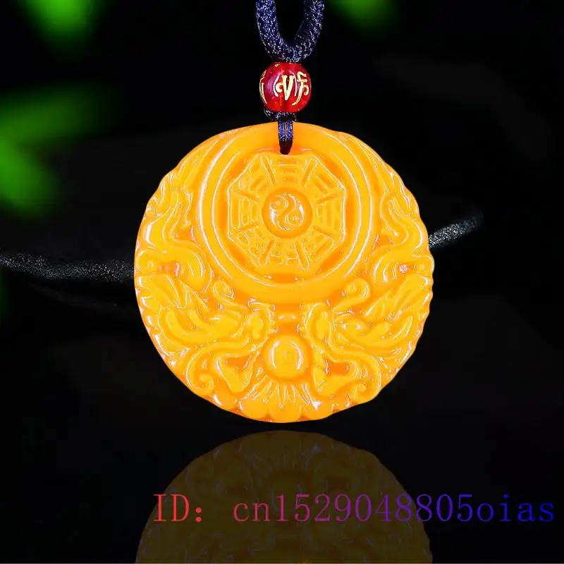 Men'S Fashion Accessories - Yellow Jade Dragon Pendant Gifts Men
