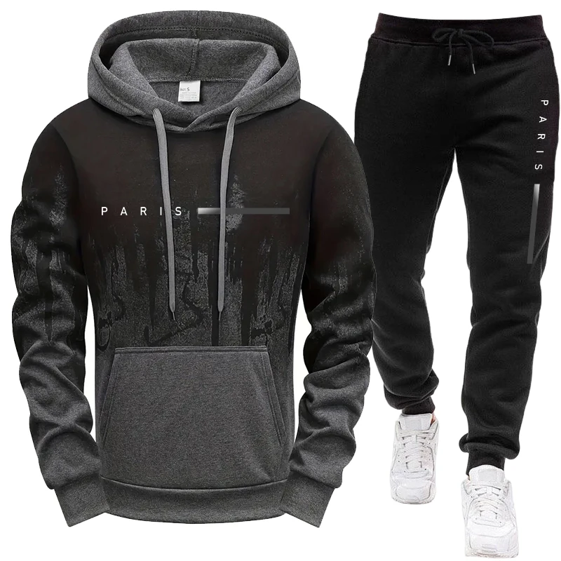 Men'S Fashion Designer - Men's Set/Hoodie/Pants Paris New in Casual