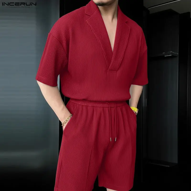 INCERUN Men Sets Solid Color L - огляд і ціна Men'S Fashion For 2026