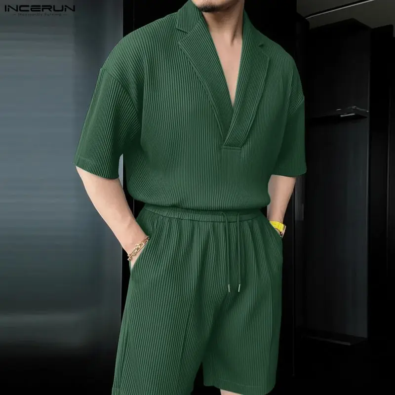 INCERUN Men Sets Solid Color L - огляд і ціна Men'S Fashion For 2026