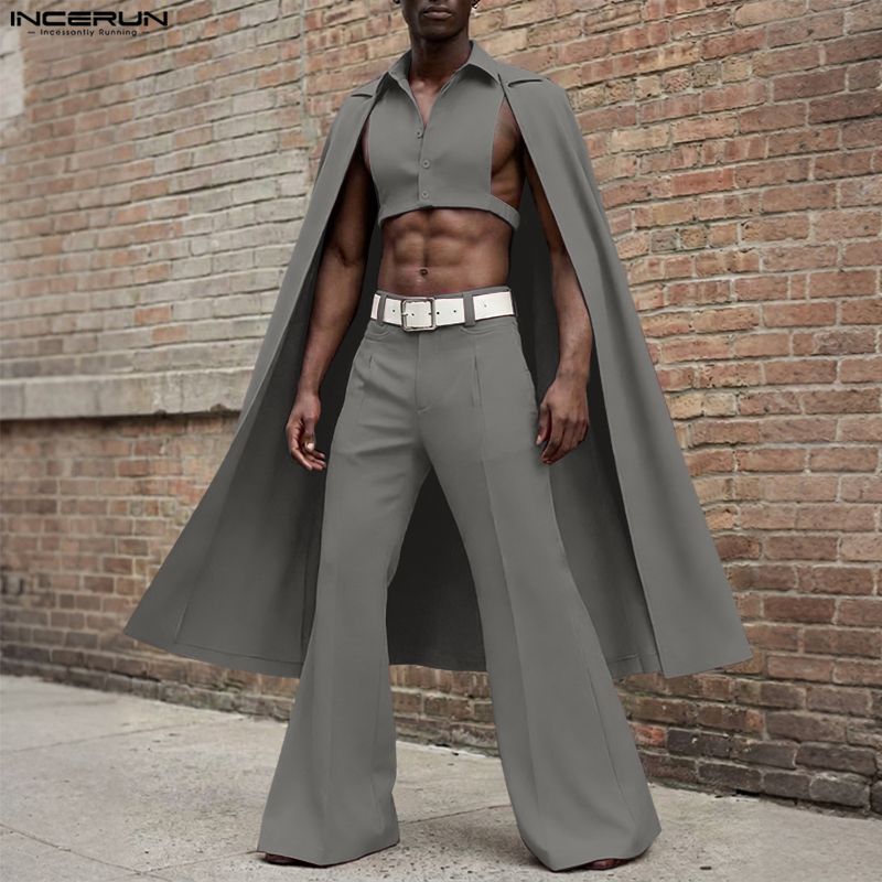 INCERUN Men Sets Solid Color L - огляд і ціна Men'S Fashion For 2026