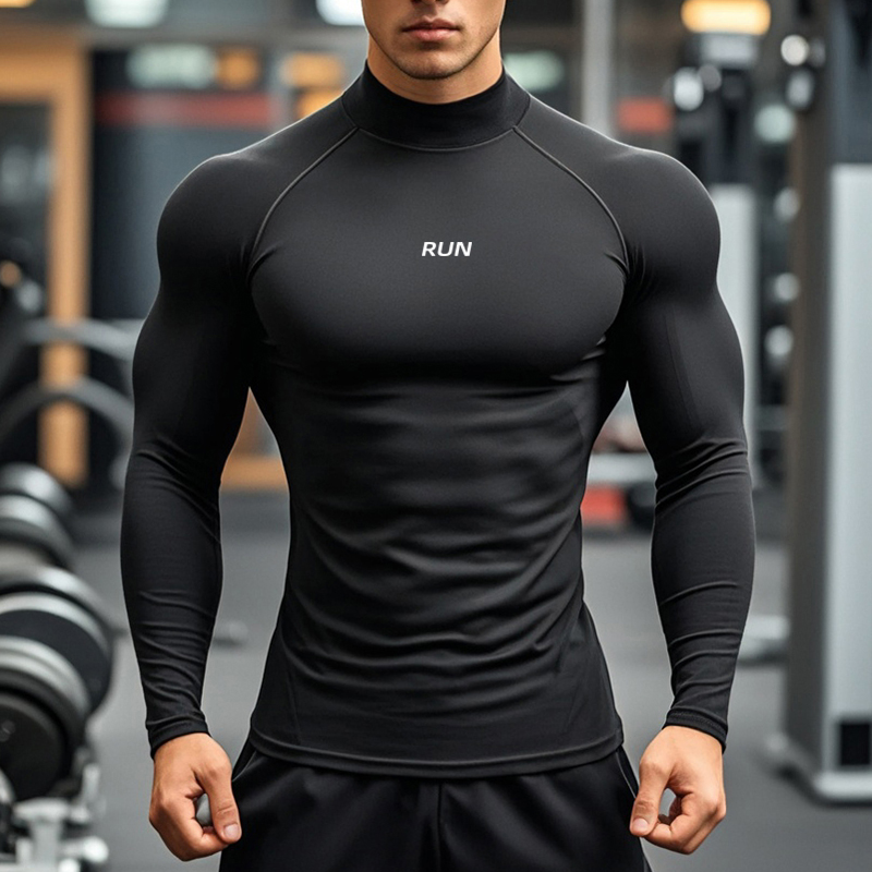 Men's Running Turtleneck Quick - огляд і ціна Compression Shirt Workout