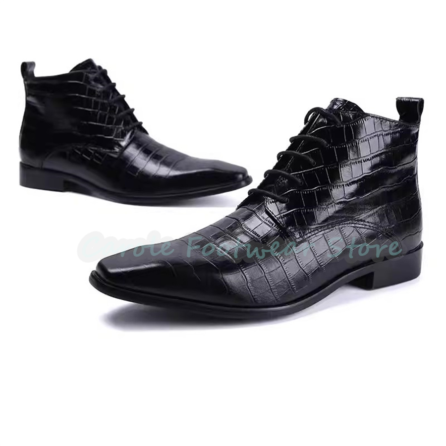Fashion Genuine Leather Ankle  - огляд і ціна Mens Fashion Dress