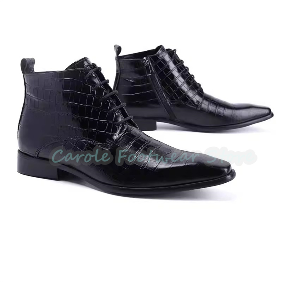 Fashion Genuine Leather Ankle  - огляд і ціна Mens Fashion Dress