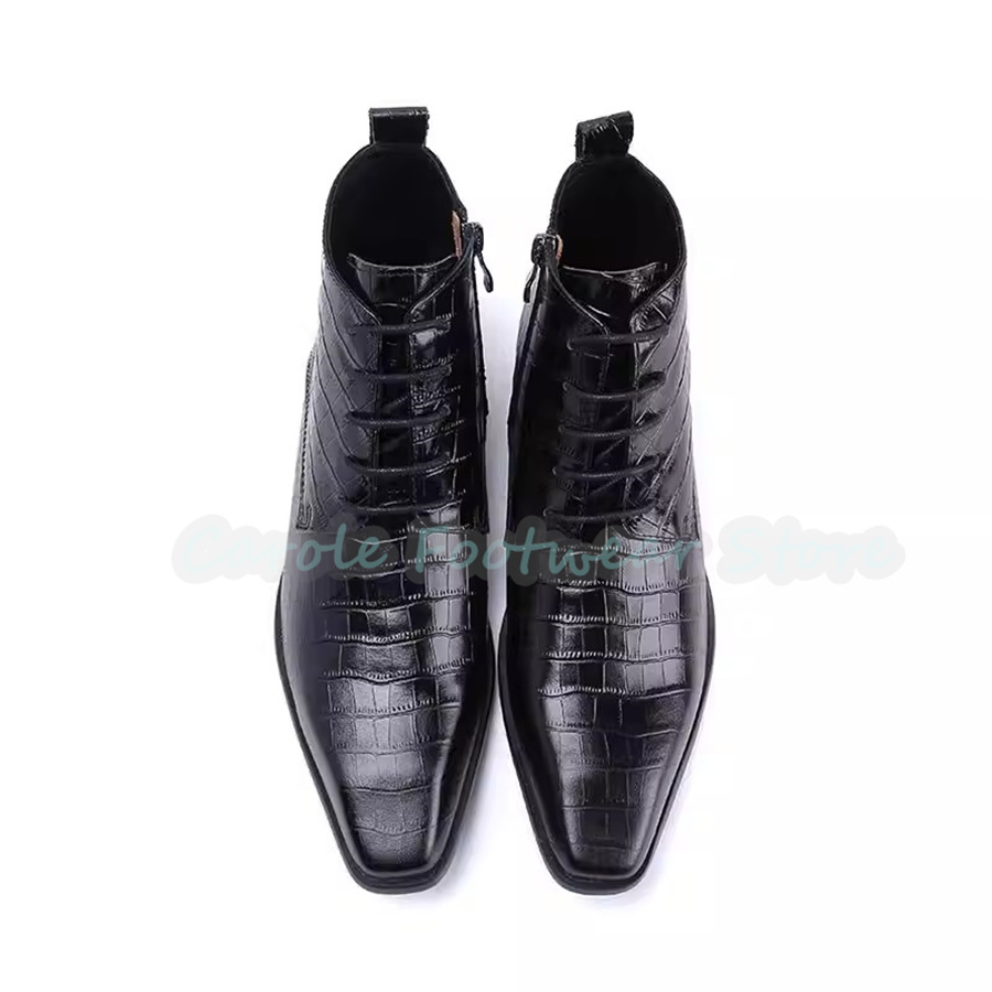 Fashion Genuine Leather Ankle  - огляд і ціна Mens Fashion Dress
