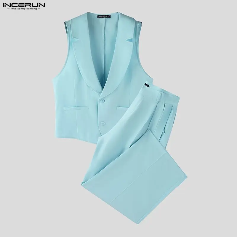 INCERUN Men Sets Solid Color V - огляд і ціна Men'S Fashion For 2026