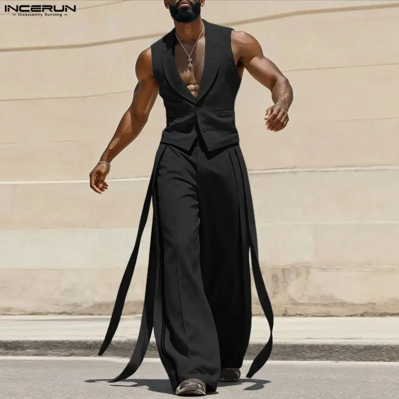INCERUN Men Sets Solid Color V - огляд і ціна Men'S Fashion For 2026