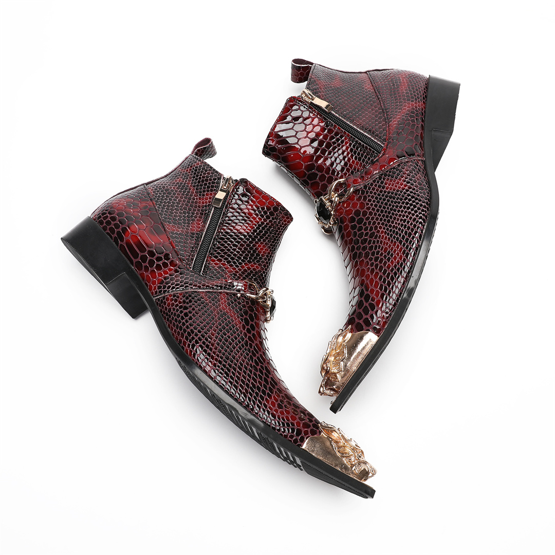 fashion metal pointed toe real - огляд і ціна Mens Fashion Dress