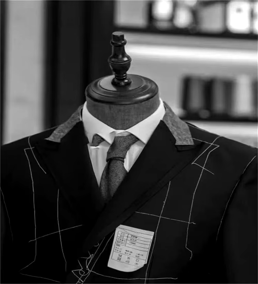 Grey/Black Striped Mens Suits  - огляд і ціна Slim Fit Blazer Men