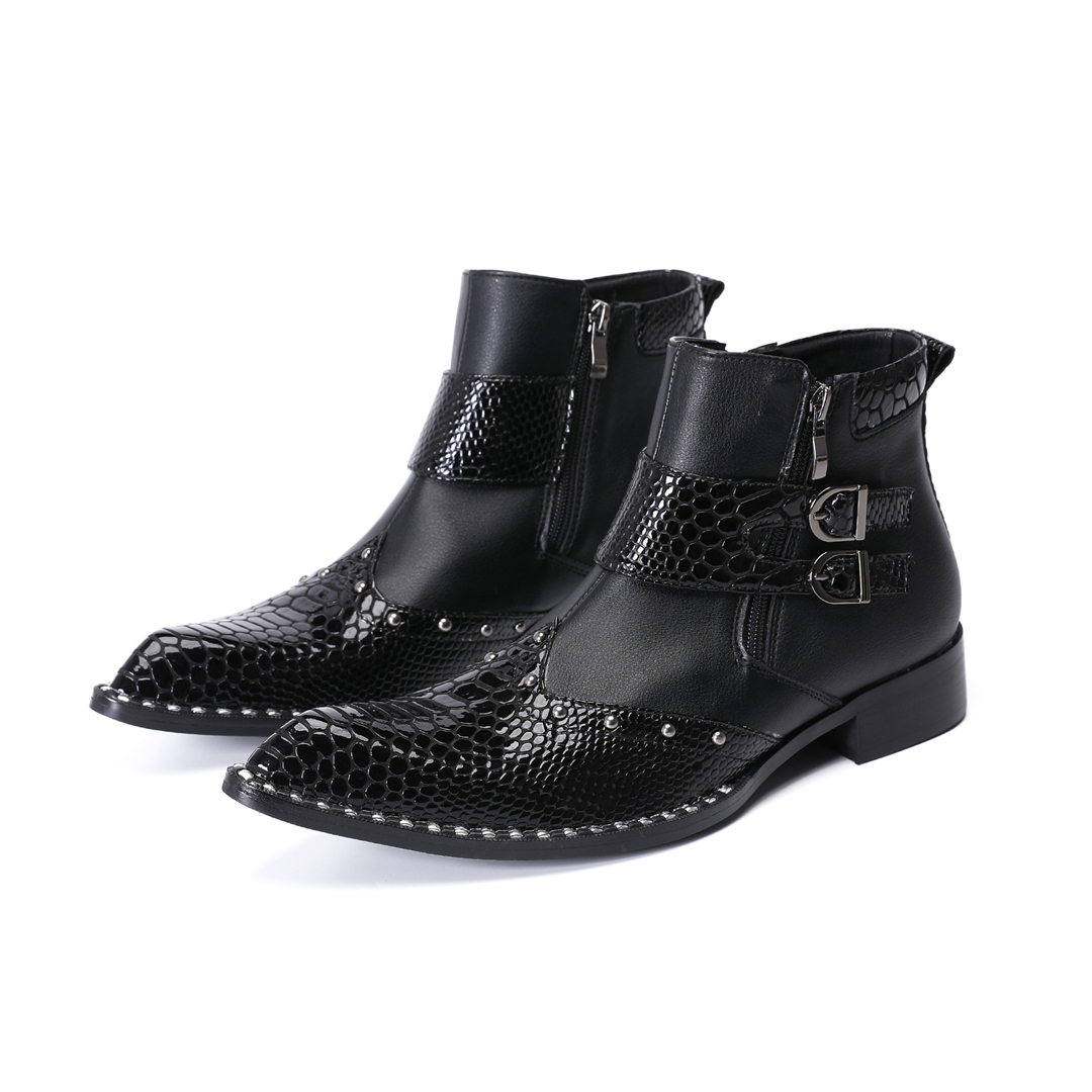 fashion rivets pointed toe men - огляд і ціна Mens Fashion Dress