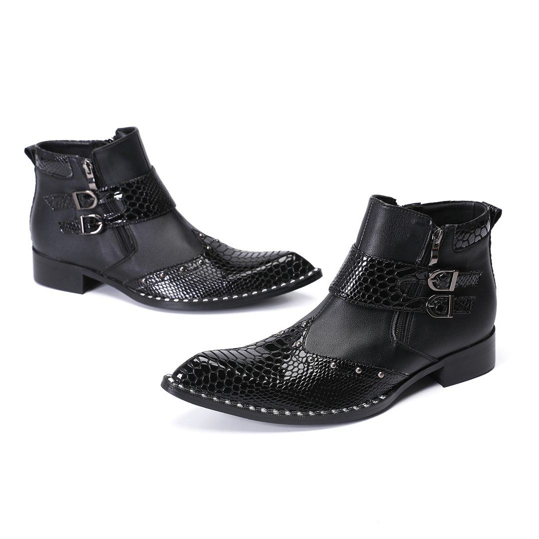 fashion rivets pointed toe men - огляд і ціна Mens Fashion Dress
