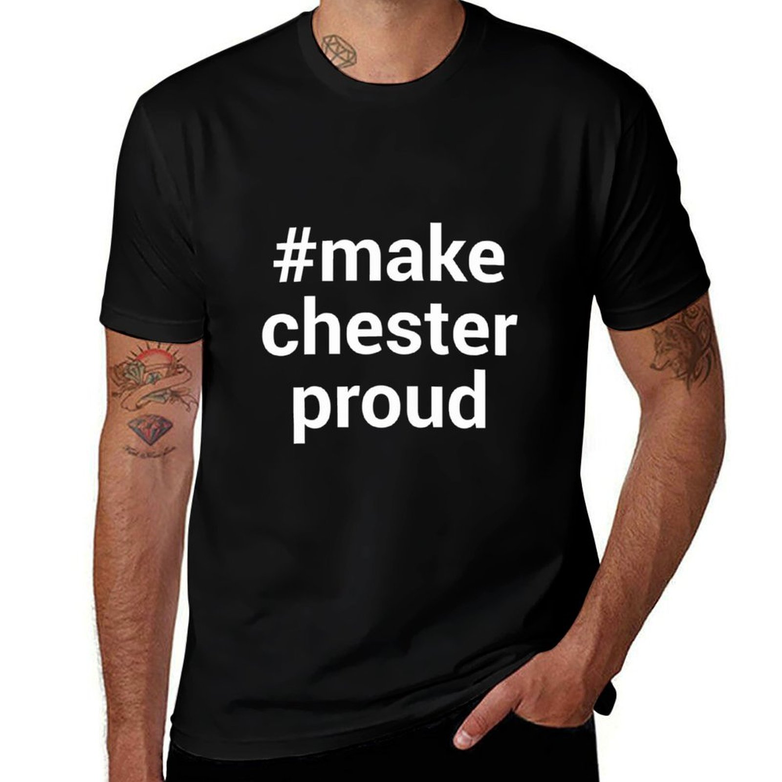 Make Chester Proud Hashtag T-S - огляд і ціна Mens Fashion Hashtags