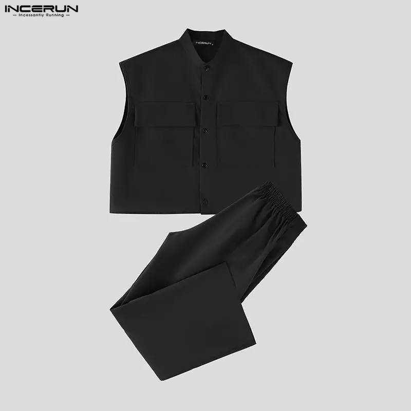 INCERUN Men Sets Solid Sleevel - огляд і ціна Men'S Fashion For 2026