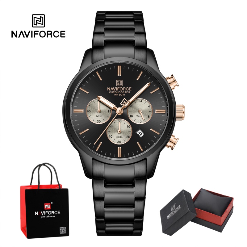 NAVIFORCE Men Quartz Chronogra - огляд і ціна Men'S Fashion Box