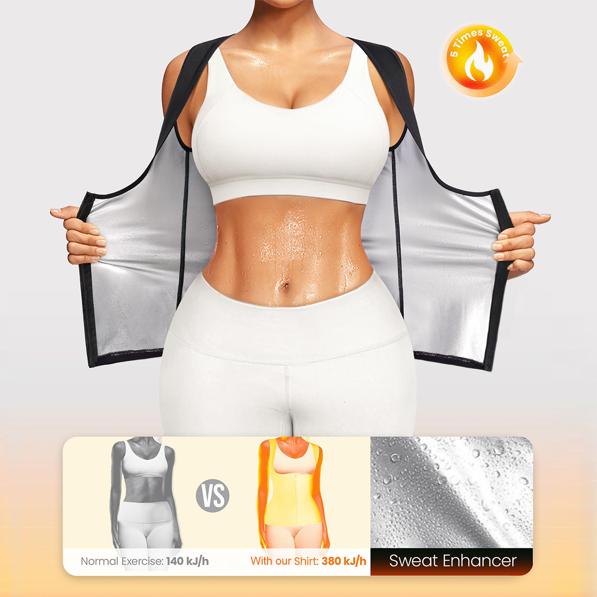 1PCS Women’s Sweat Vest for We - огляд і ціна Compression Shirt Workout