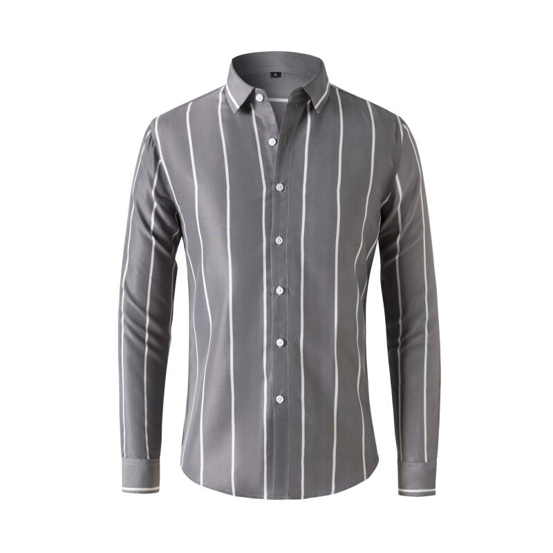 Men's Striped Dress Shirt Long - огляд і ціна Mens Fashion Dress