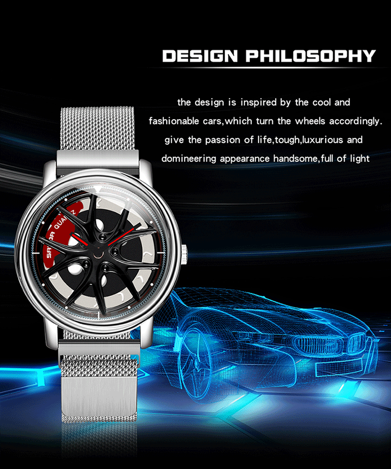 Men Watch Car Wheel Rim Hub Di - огляд і ціна Men'S Fashion Hub