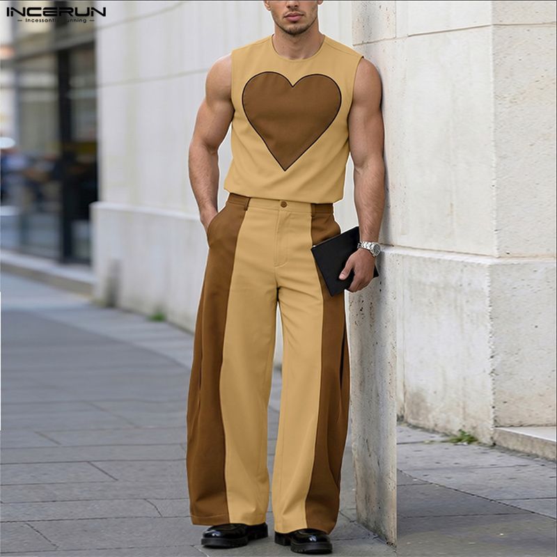 INCERUN Men's Sets Patchwork C - огляд і ціна Men'S Fashion For Summer