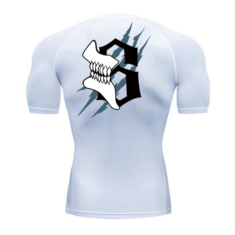 Skull Number Print Short Sleev - огляд і ціна Compression Shirt Workout