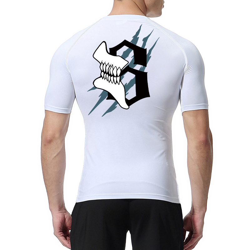 Skull Number Print Short Sleev - огляд і ціна Compression Shirt Workout
