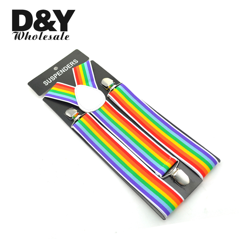 New 3.5cm Wide 6 Stripes Suspe - огляд і ціна Suspenders Clip Men