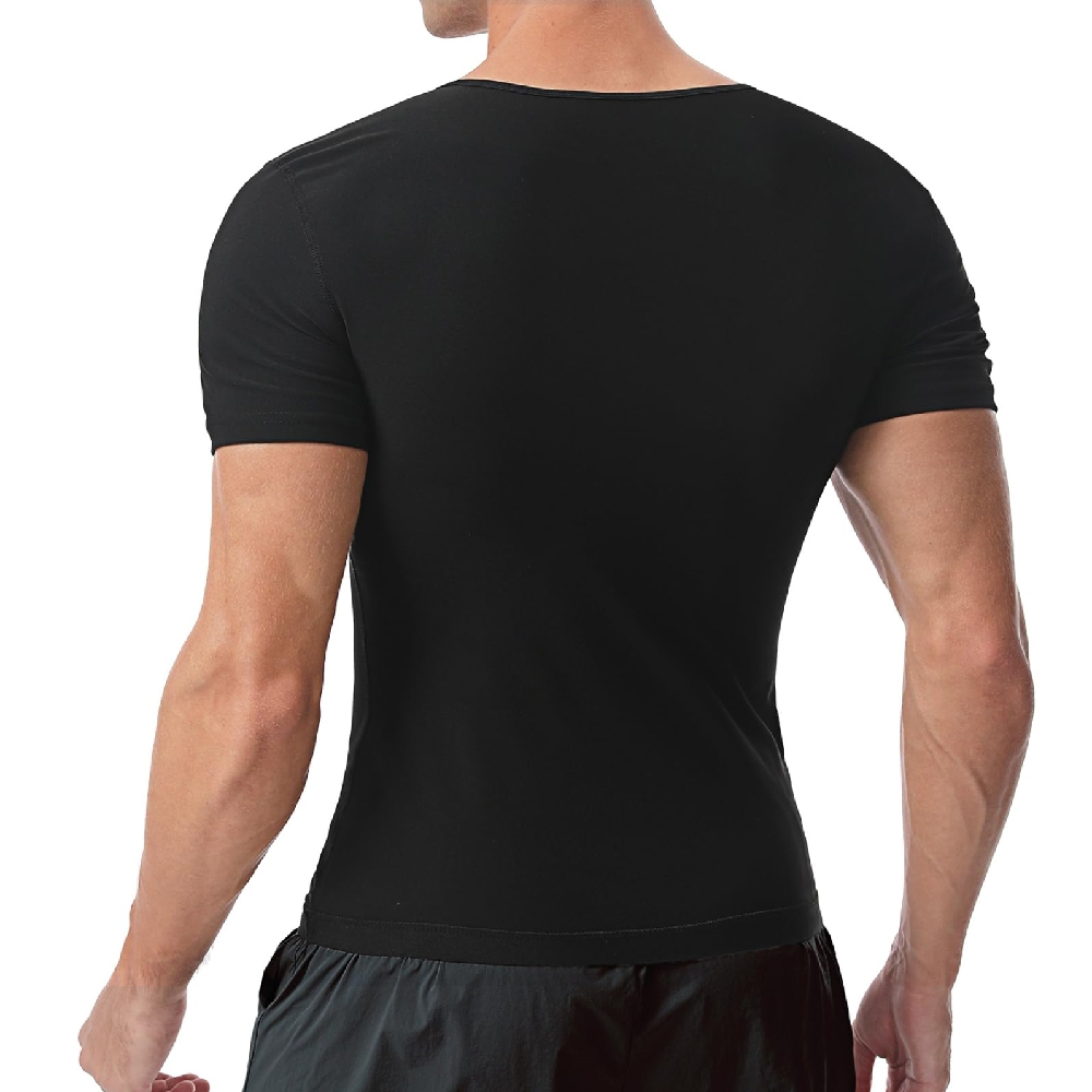 1PCS  Short Sleeve Sauna Shirt - огляд і ціна Compression Shirt Workout