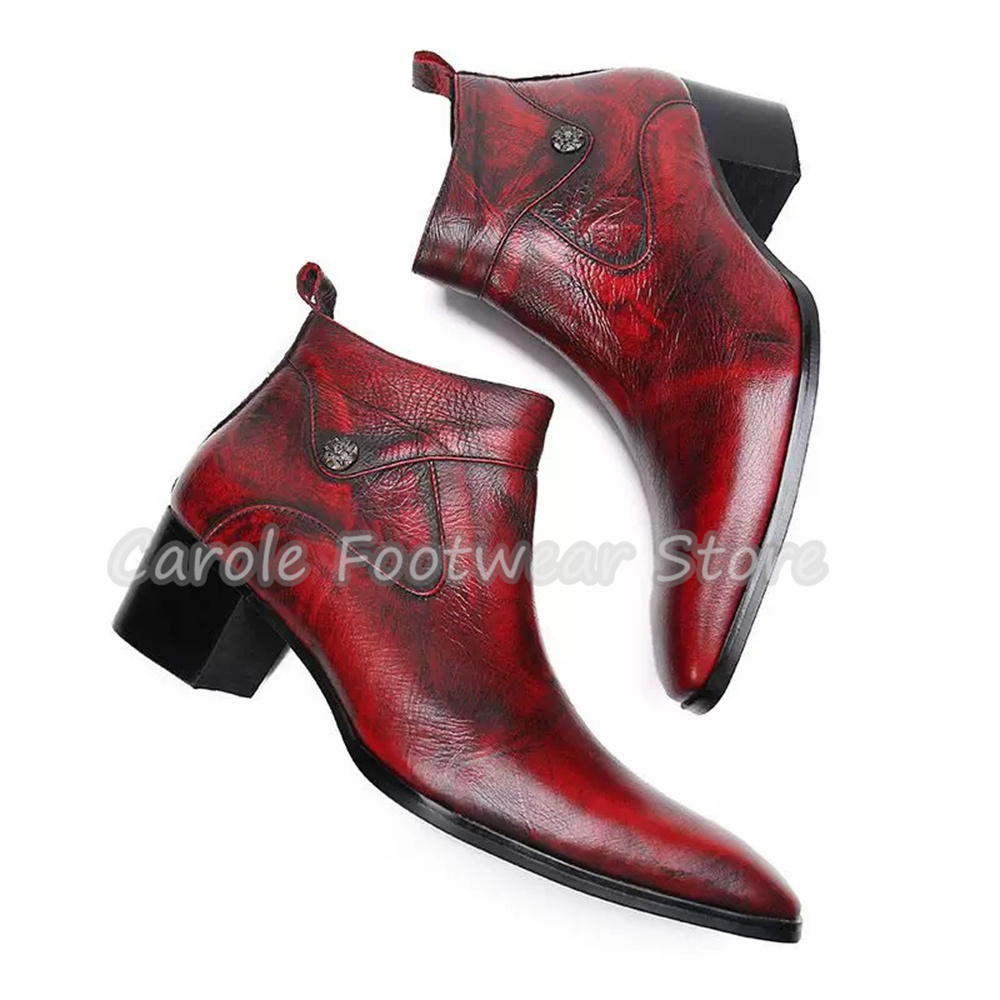 Vintage Square Toe Genuine Lea - огляд і ціна Chelsea Boots Men
