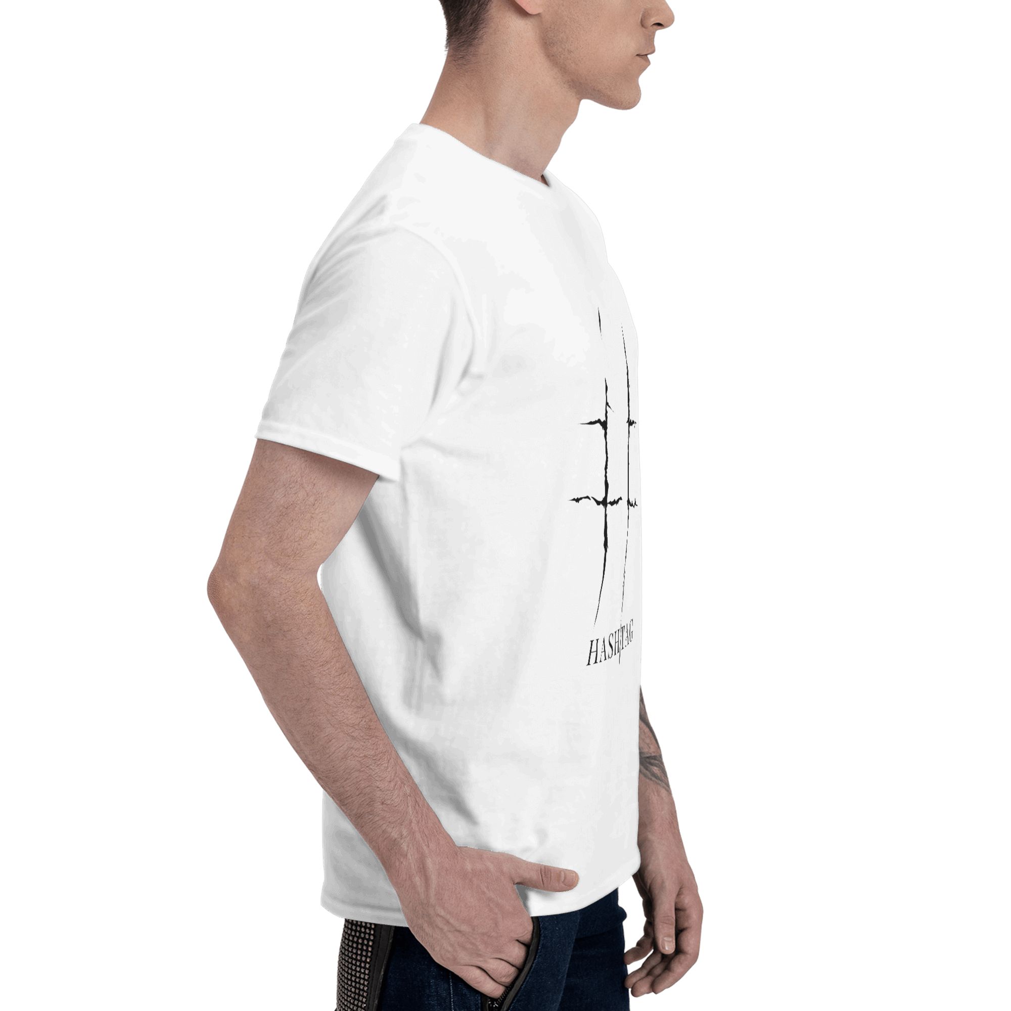 Hashtag Cross Line Design Prin - огляд і ціна Mens Fashion Hashtags