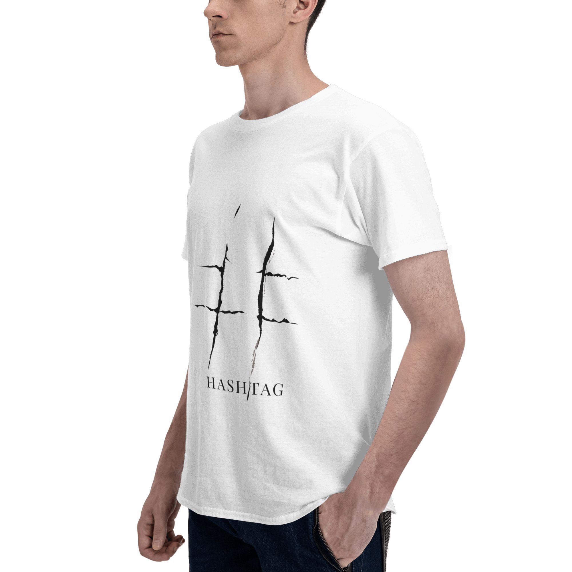 Hashtag Cross Line Design Prin - огляд і ціна Mens Fashion Hashtags