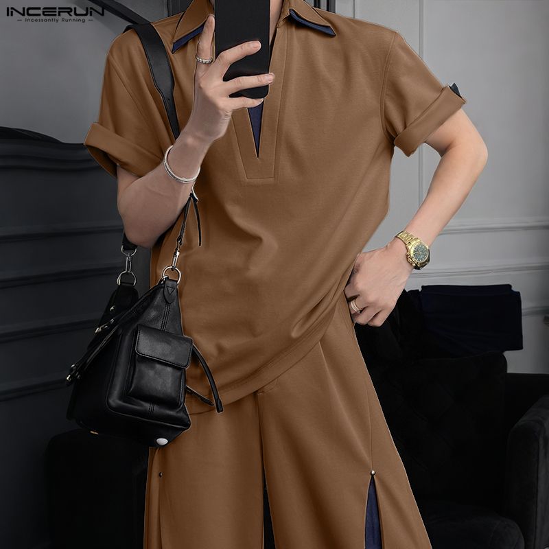 Men Sets Patchwork Lapel Short - огляд і ціна Men'S Fashion For 2026